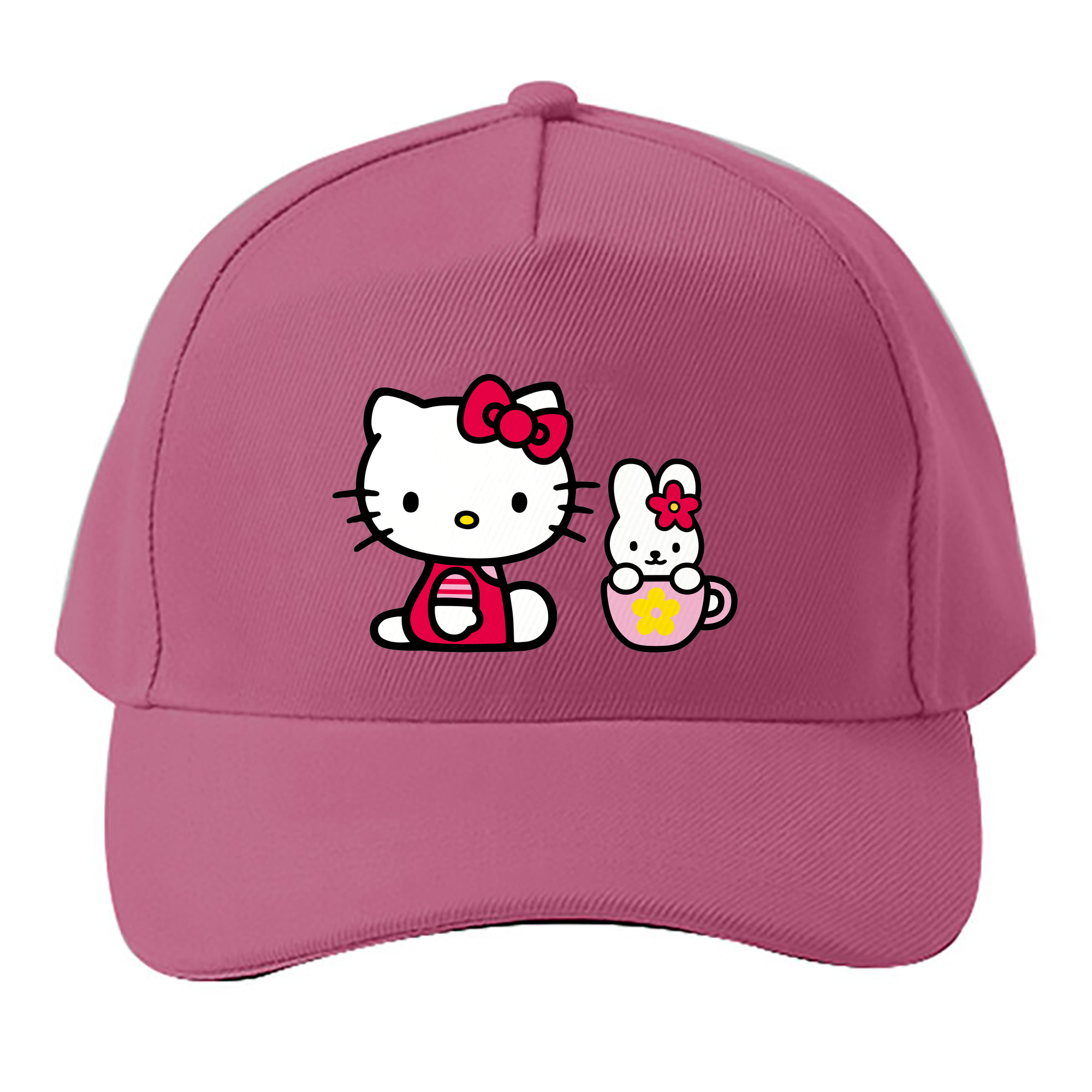 （画像用） Hello Kitty ハローキティ ベースボールキャップ 綿100％ 男女兼用 帽子 スポーツ